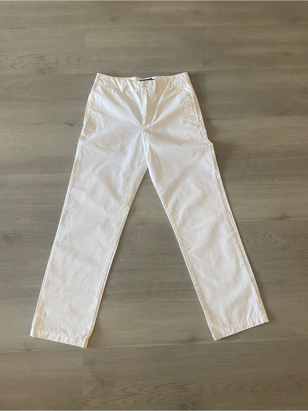 Polo by Ralph Lauren White Cotton Pants with Metal Zipper